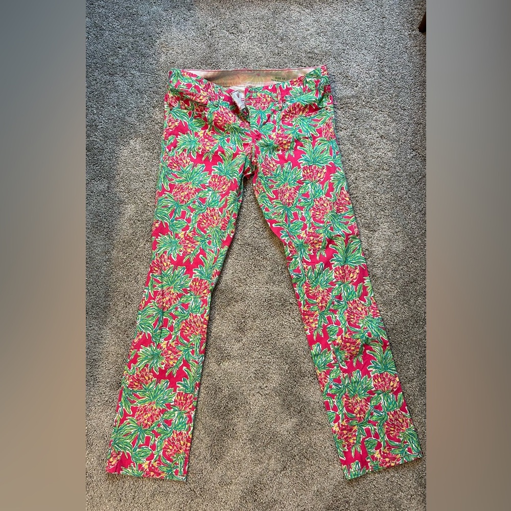 Lilly Pulitzer EUC Size 12 Worth Straight Jean in Spike the Punch